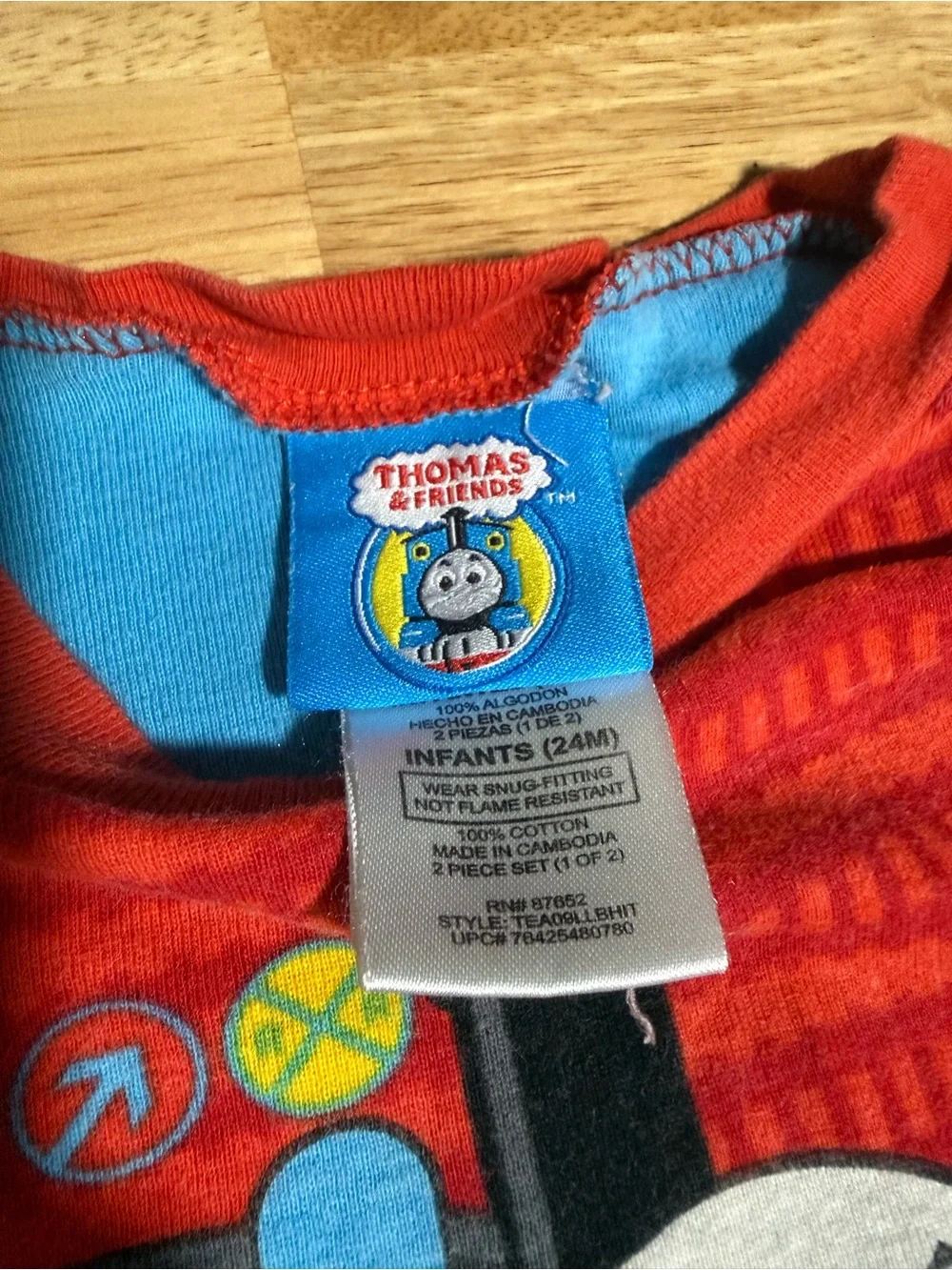 Thomas & Friends Red and Blue Train Graphic Pajama Set